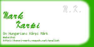 mark karpi business card