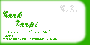 mark karpi business card